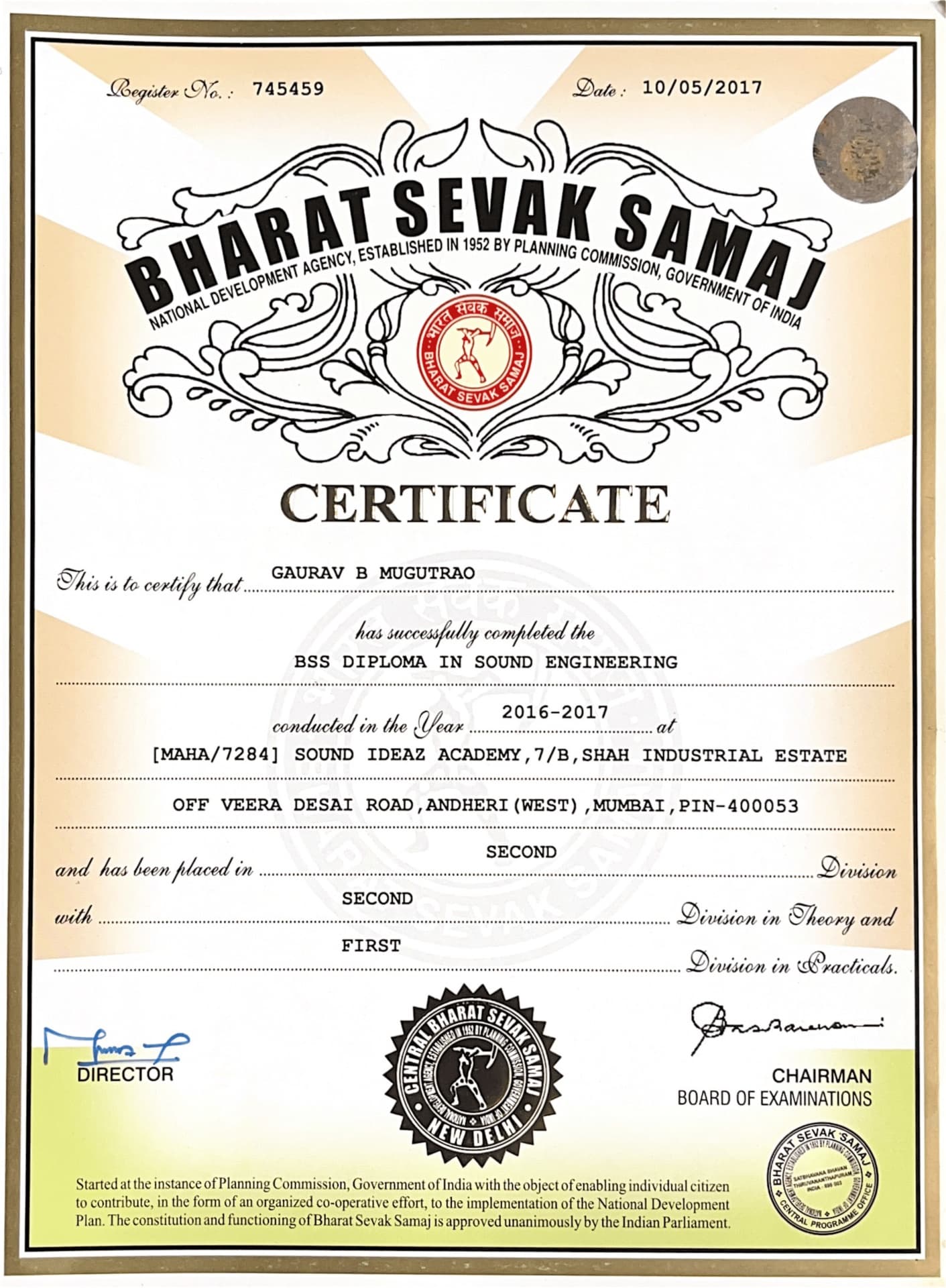 Gaurav graduated from Soundideaz Academy