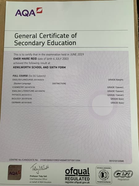 Emer graduated from University of Manchester