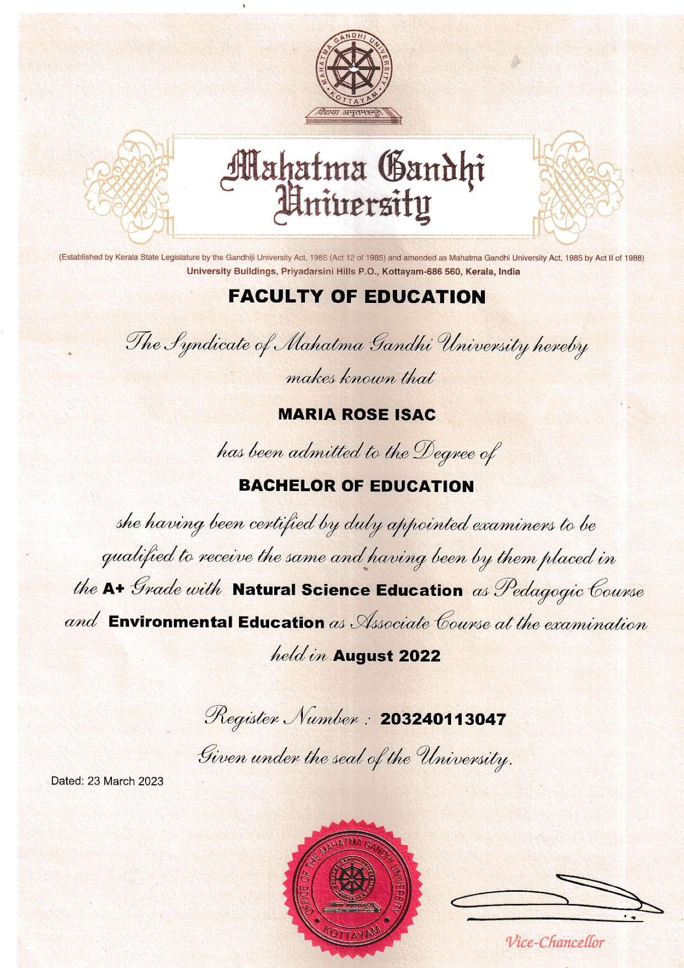 Maria graduated from Swansea University