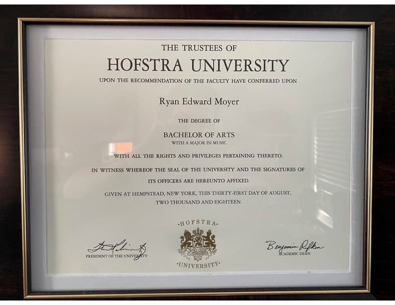 Ryan graduated from Hofstra University