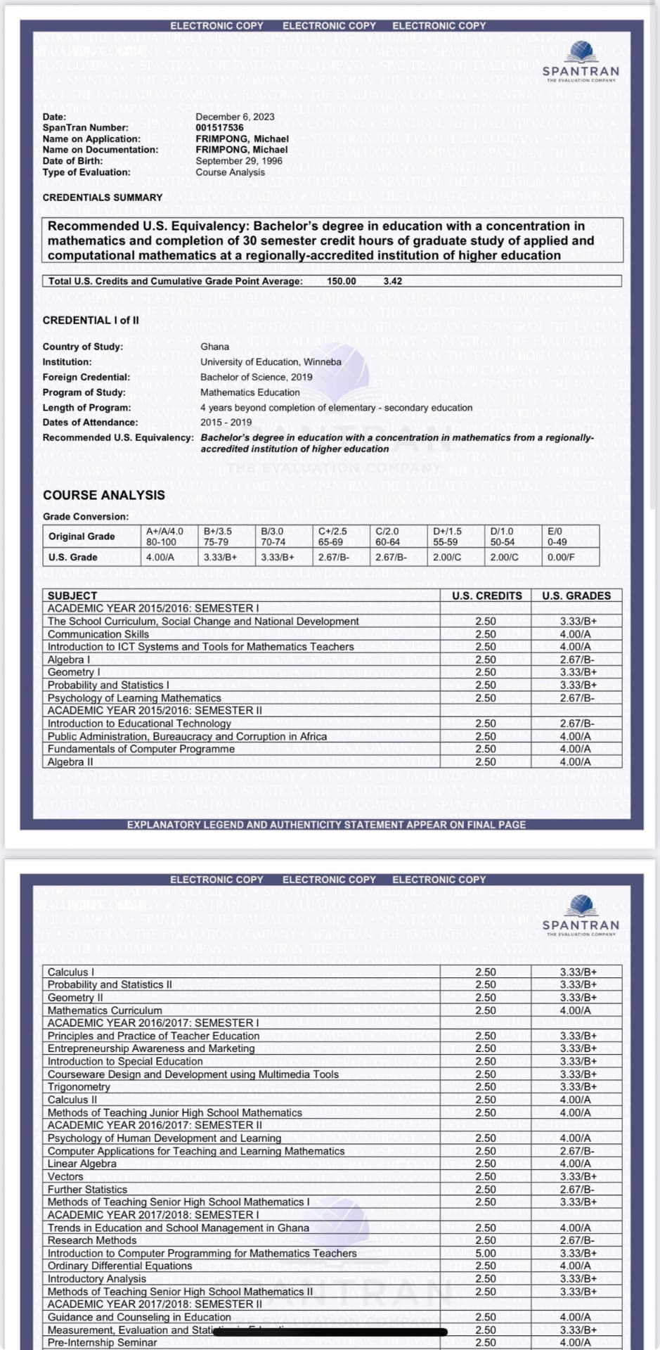 Michael graduated from University of L’Aquila, Italy