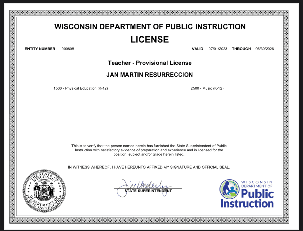 Jan Martin graduated from University of Perpetual Help System