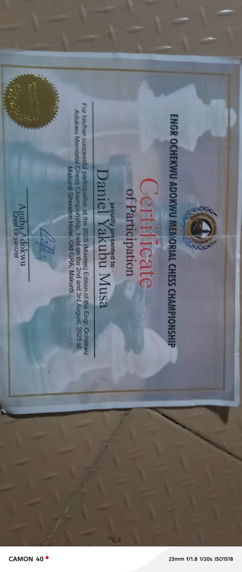 Daniel graduated from Mewar International University