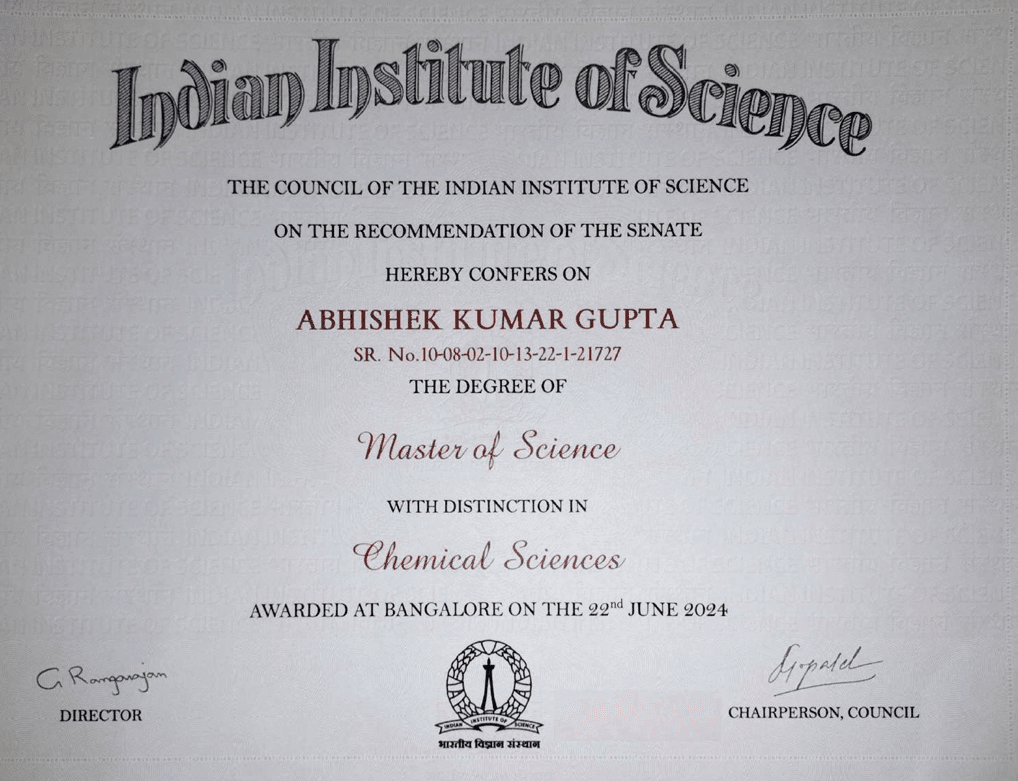 Abhishek graduated from Hindu College, University of Delhi