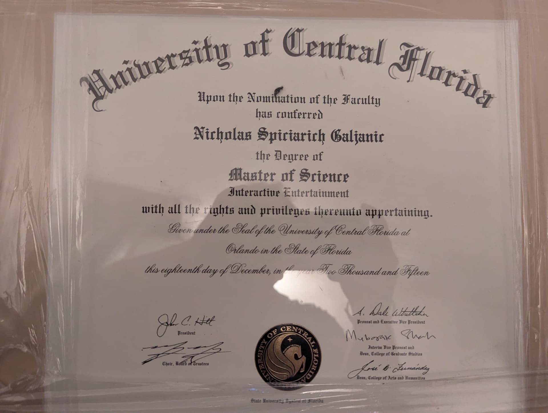 Nicholas graduated from University of Central Florida - Florida Interactive Entertainment Academy