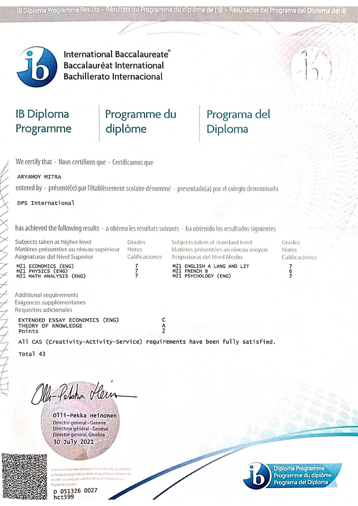 Aryamoy graduated from University of Warwick