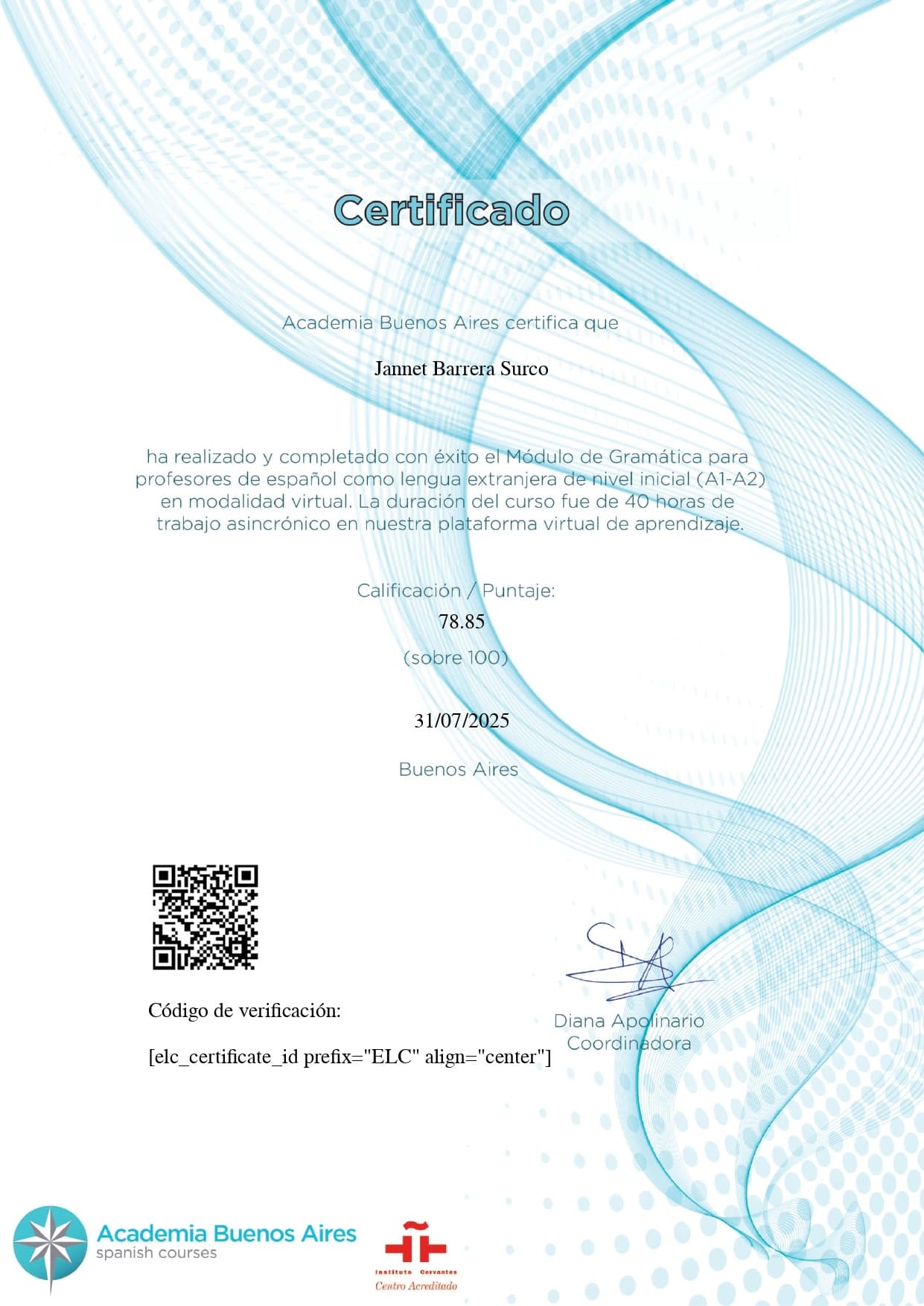 Jannet graduated from Universidad Argentina de la Empresa