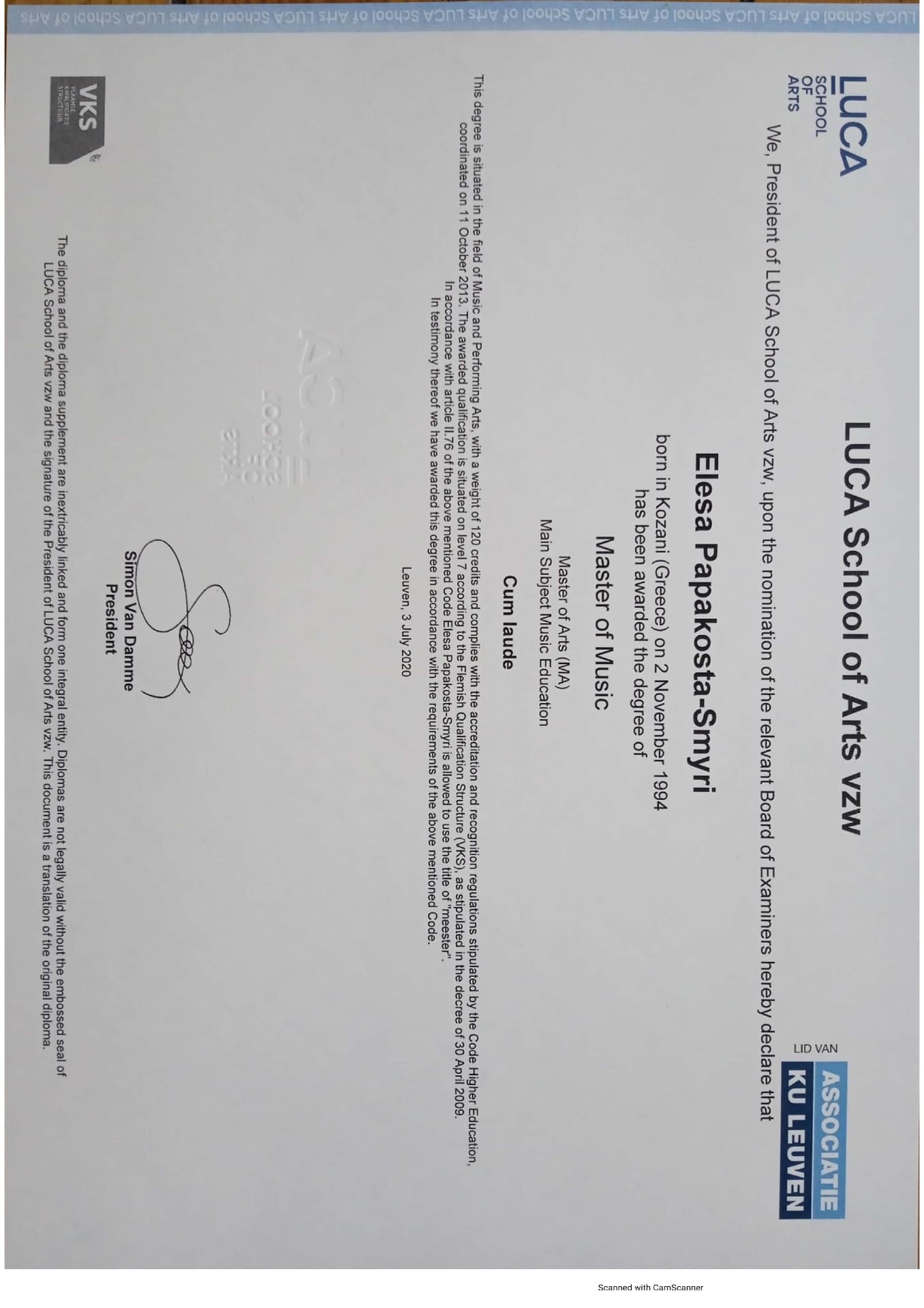 ELESA graduated from Ionian University