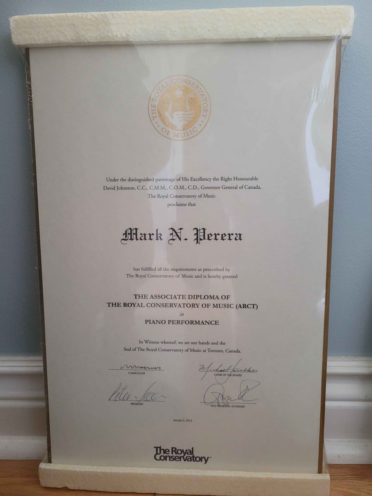 Mark graduated from Royal Conservatory of Music, Toronto