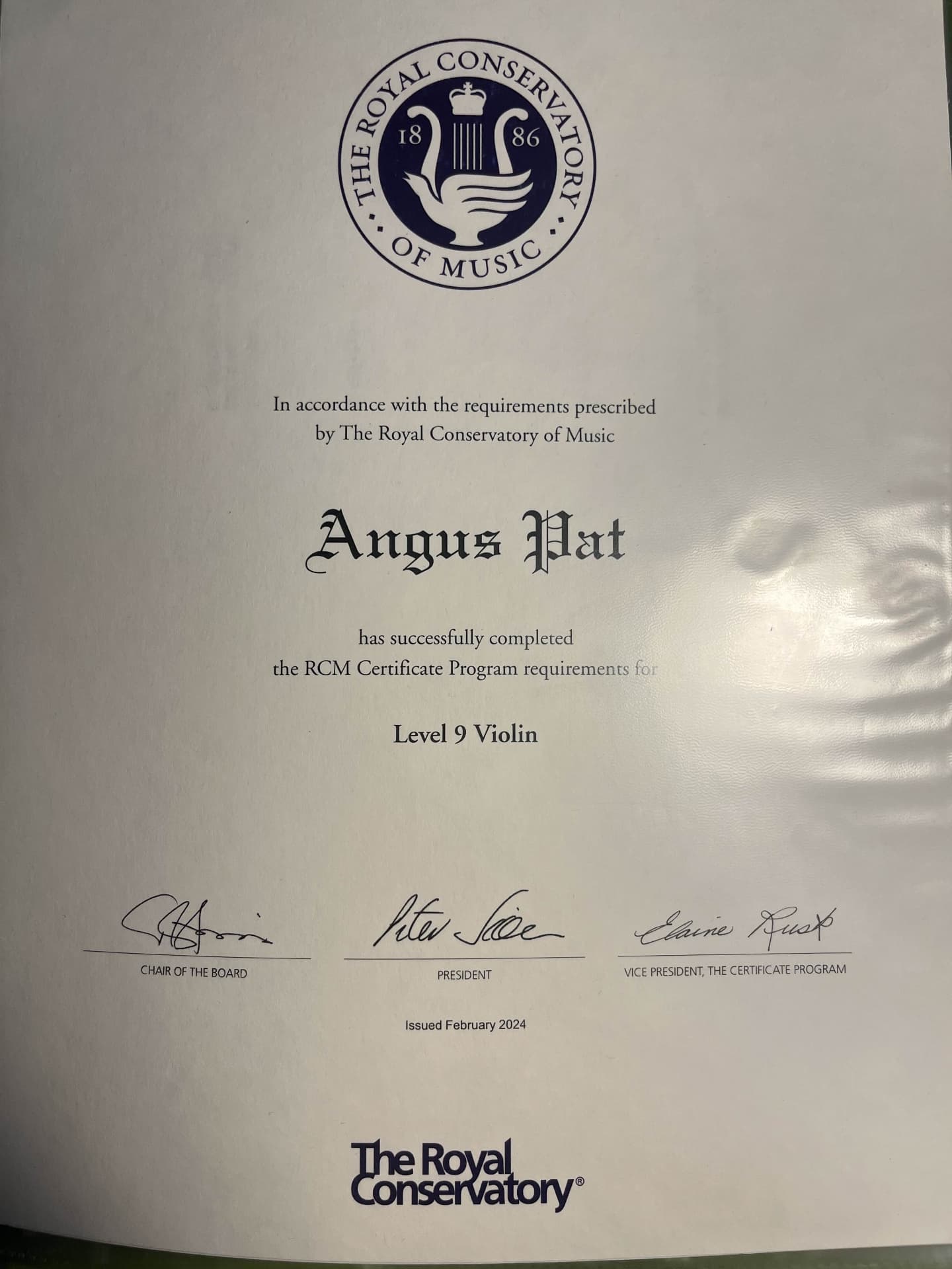Angus graduated from University of Toronto
