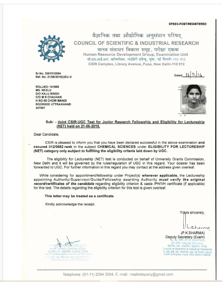 Dr Neelu graduated from CCS University, Meerut