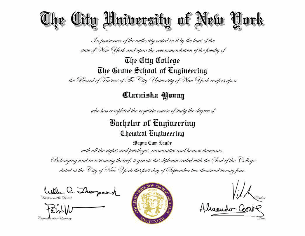 Clarnisha graduated from The City University of New York