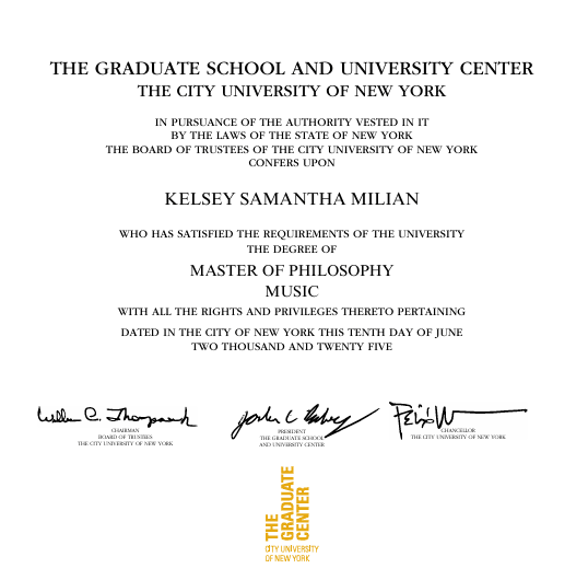 Kelsey graduated from City University of New York (CUNY) The Graduate Center