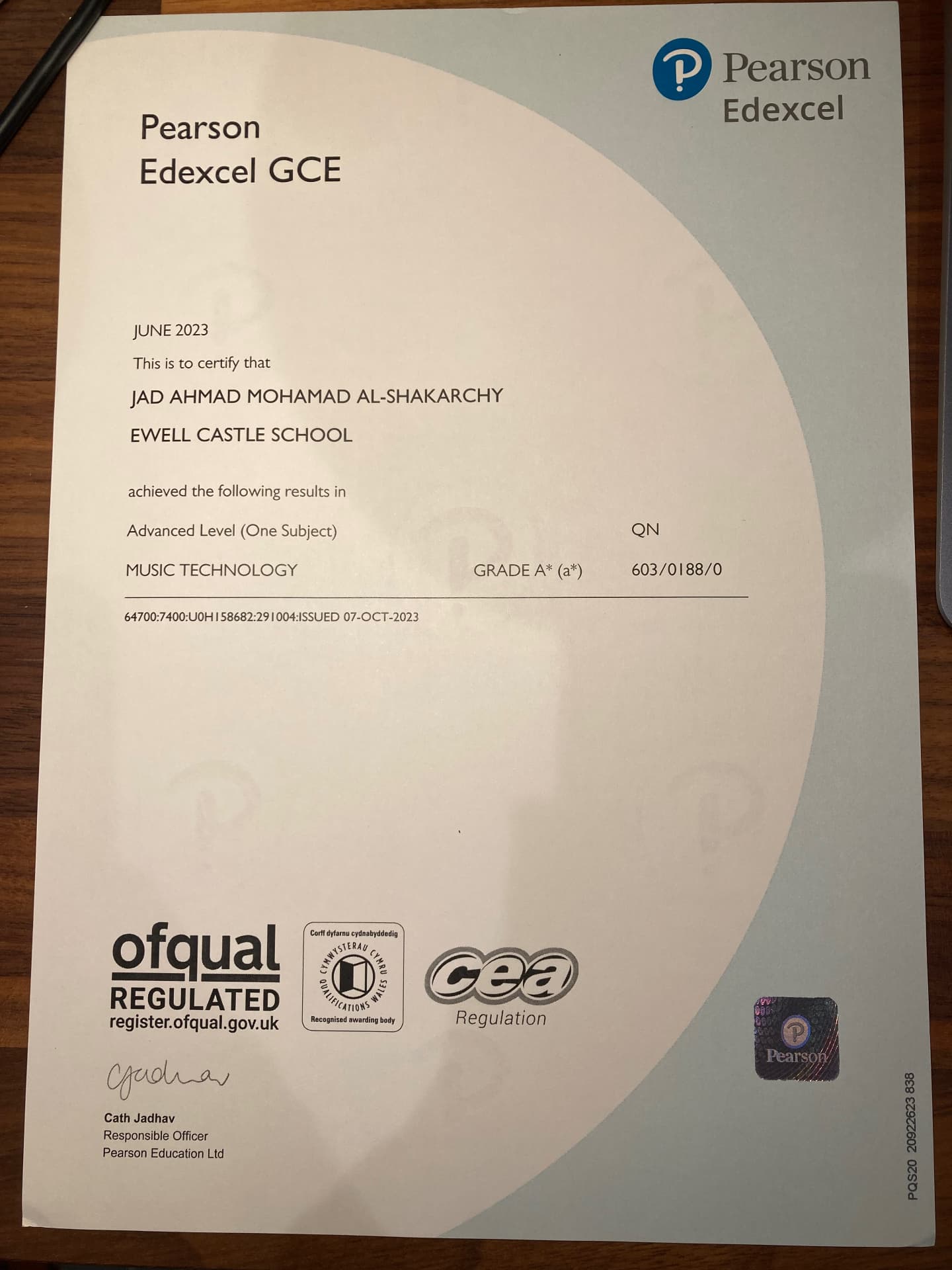 Jad graduated from Guildhall School of Music and Drama