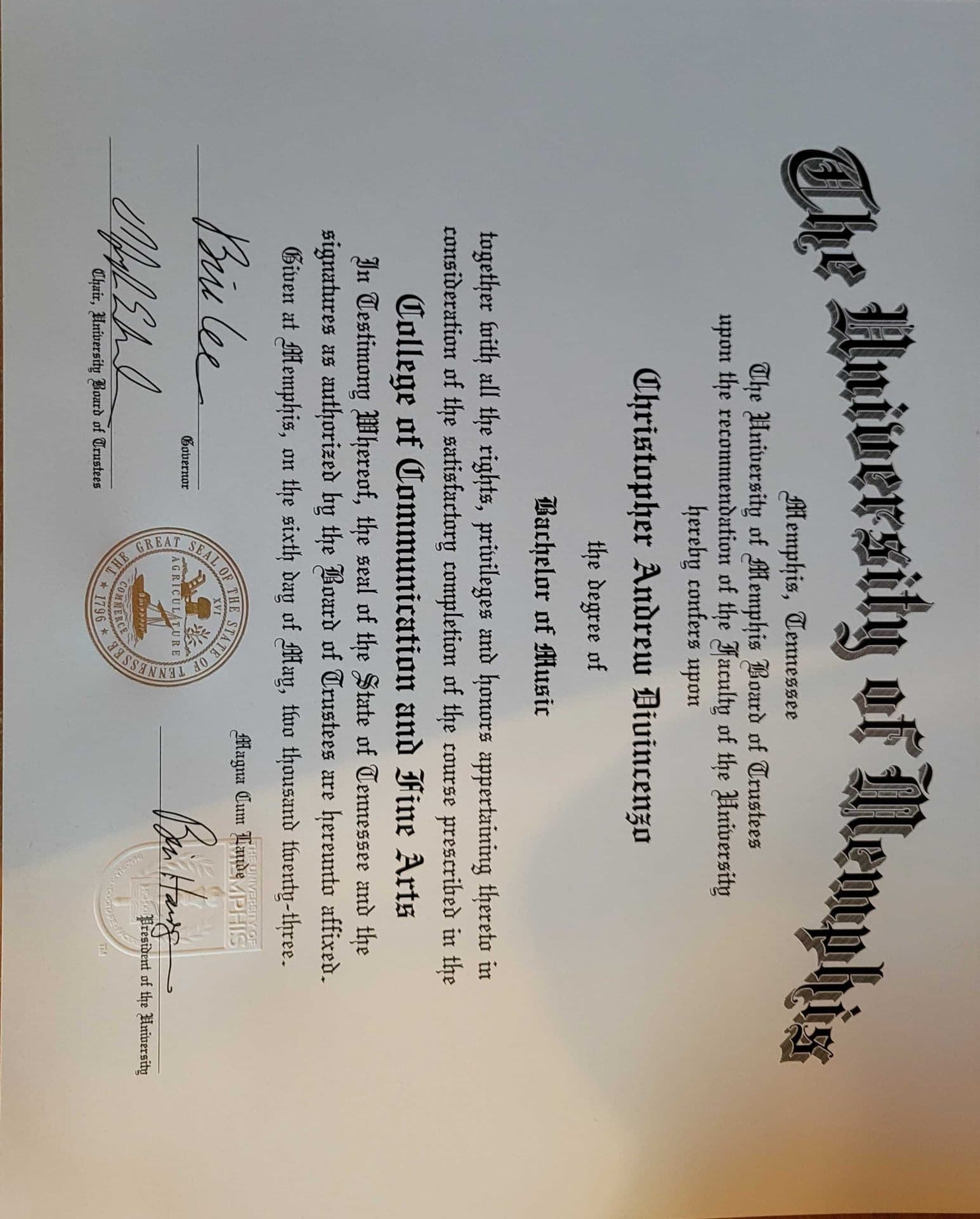 Christopher graduated from CUNY Brooklyn College