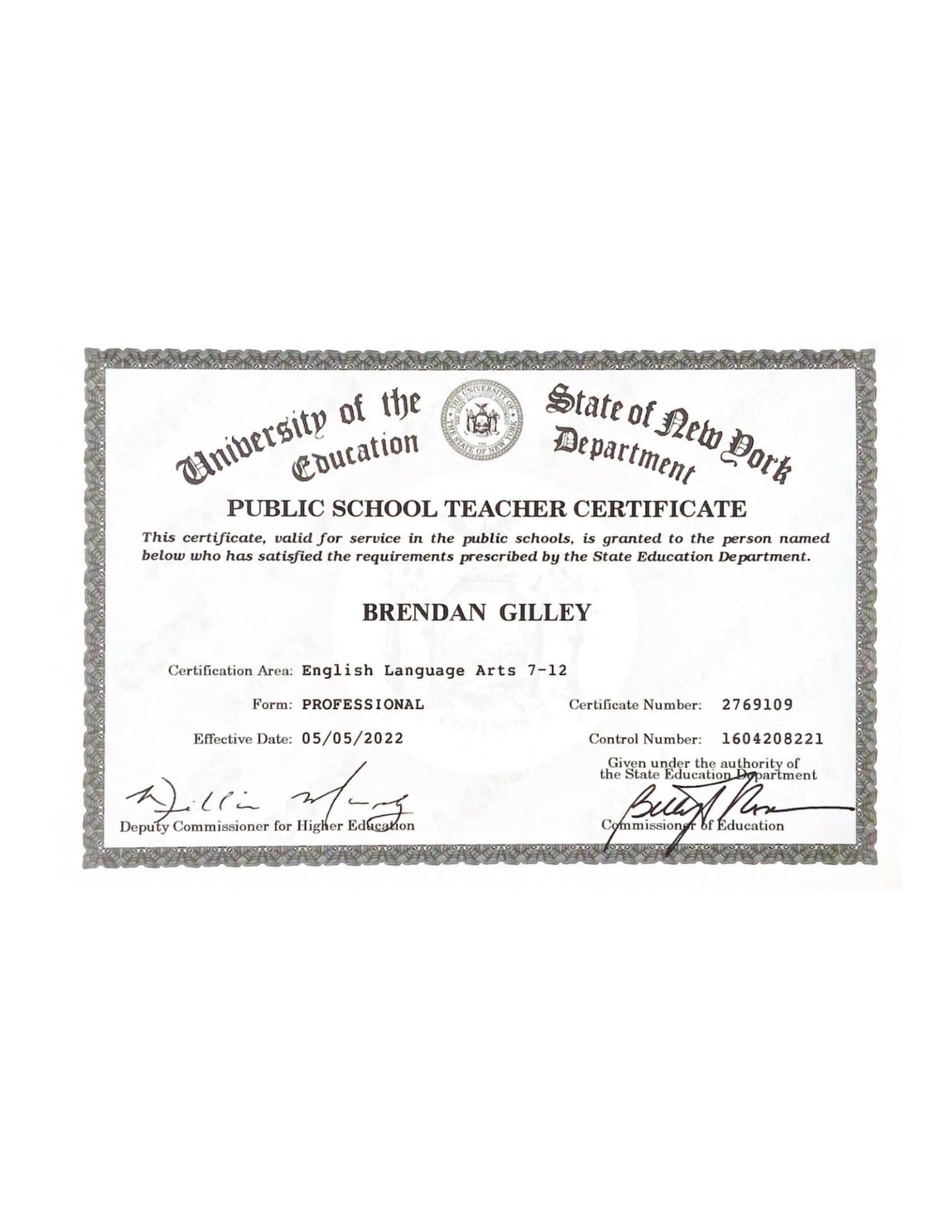 Brendan graduated from St. Joseph's University