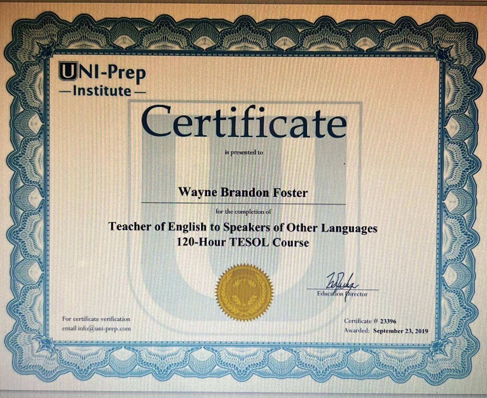 Wayne graduated from Uni-Prep