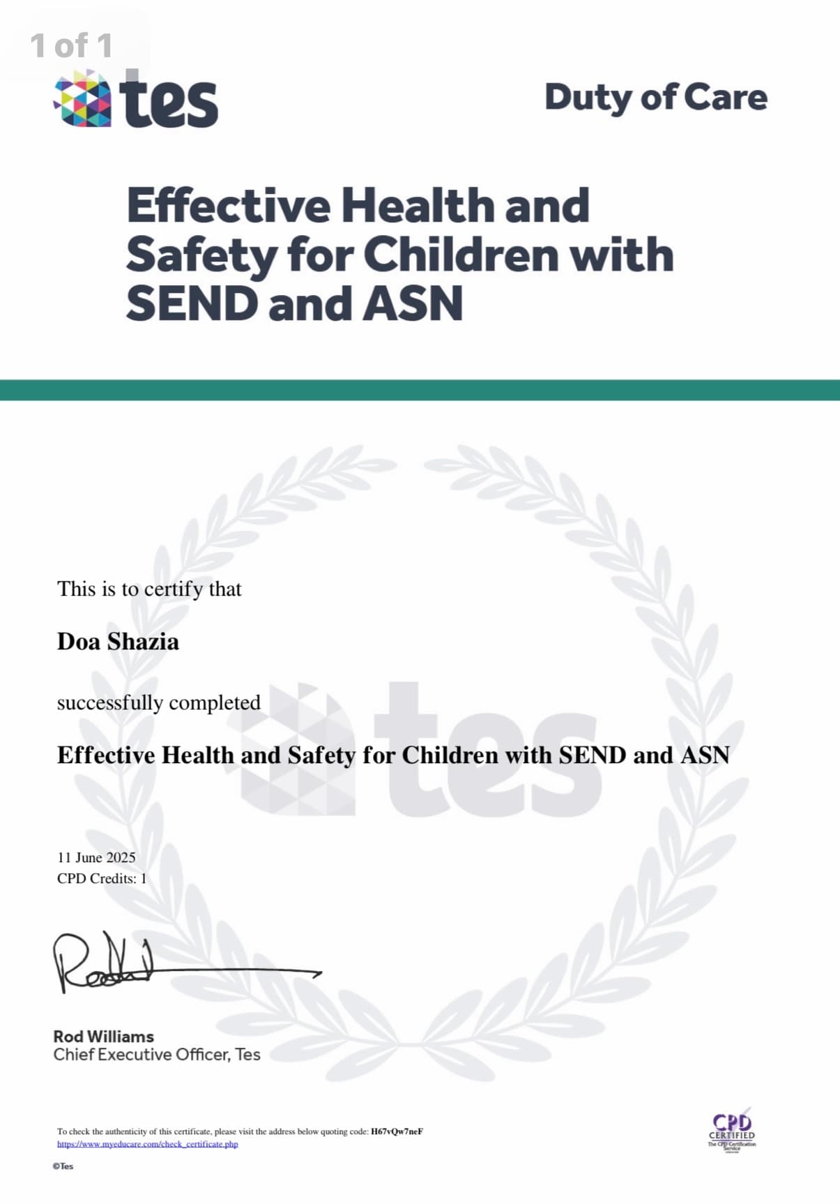 Doa graduated from University of Salford