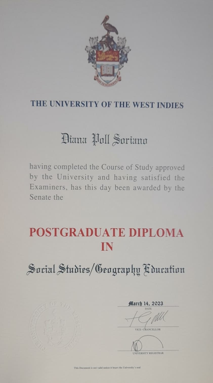 Diana graduated from Jose Gregorio Martinez Medina