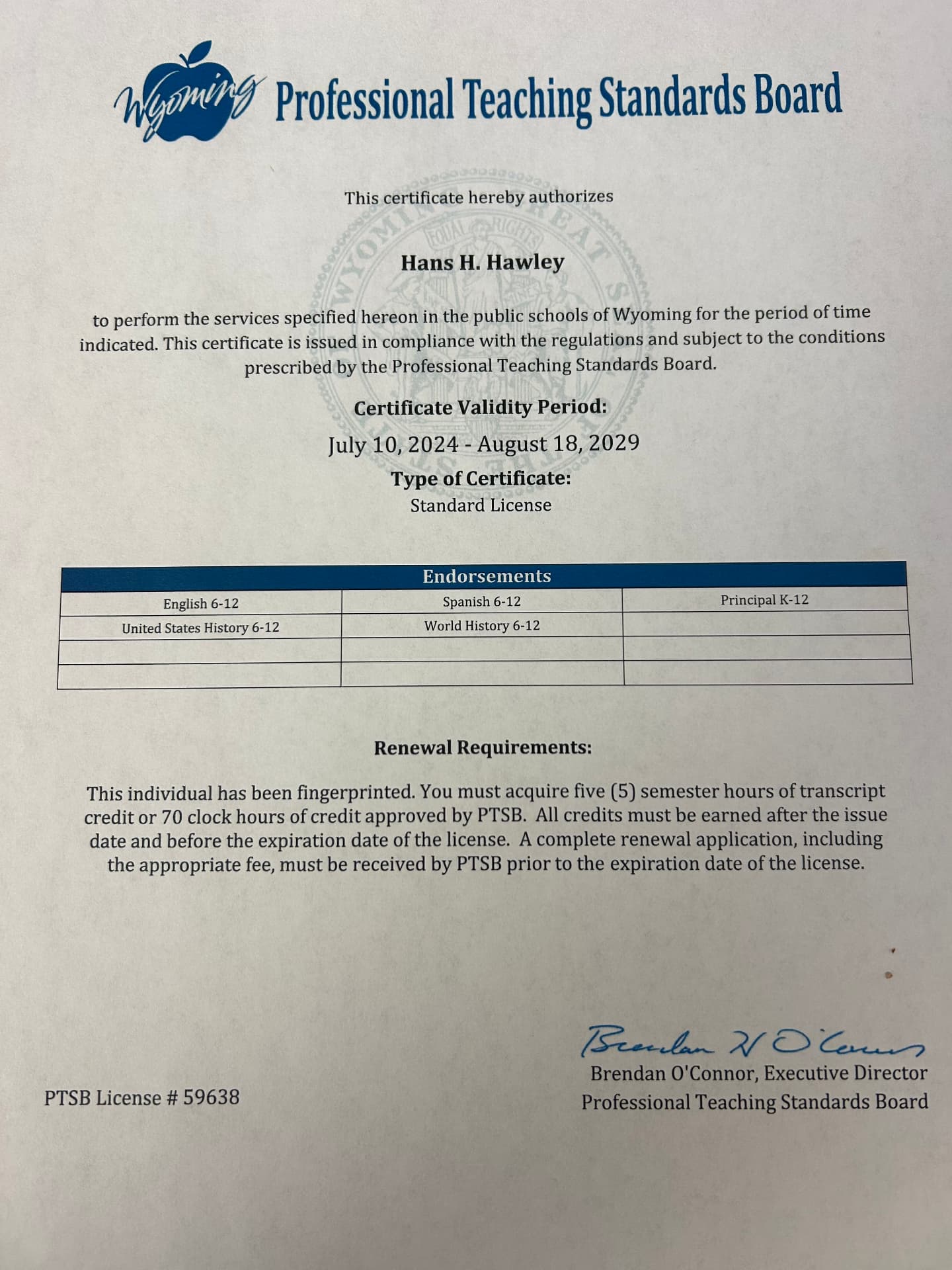 Hans graduated from Portland State University