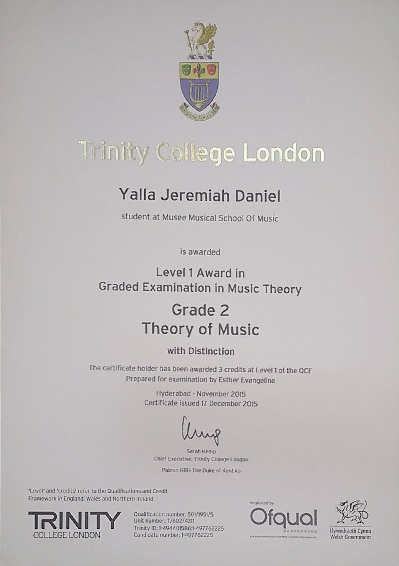 Jeremiah Daniel graduated from Kingston University London