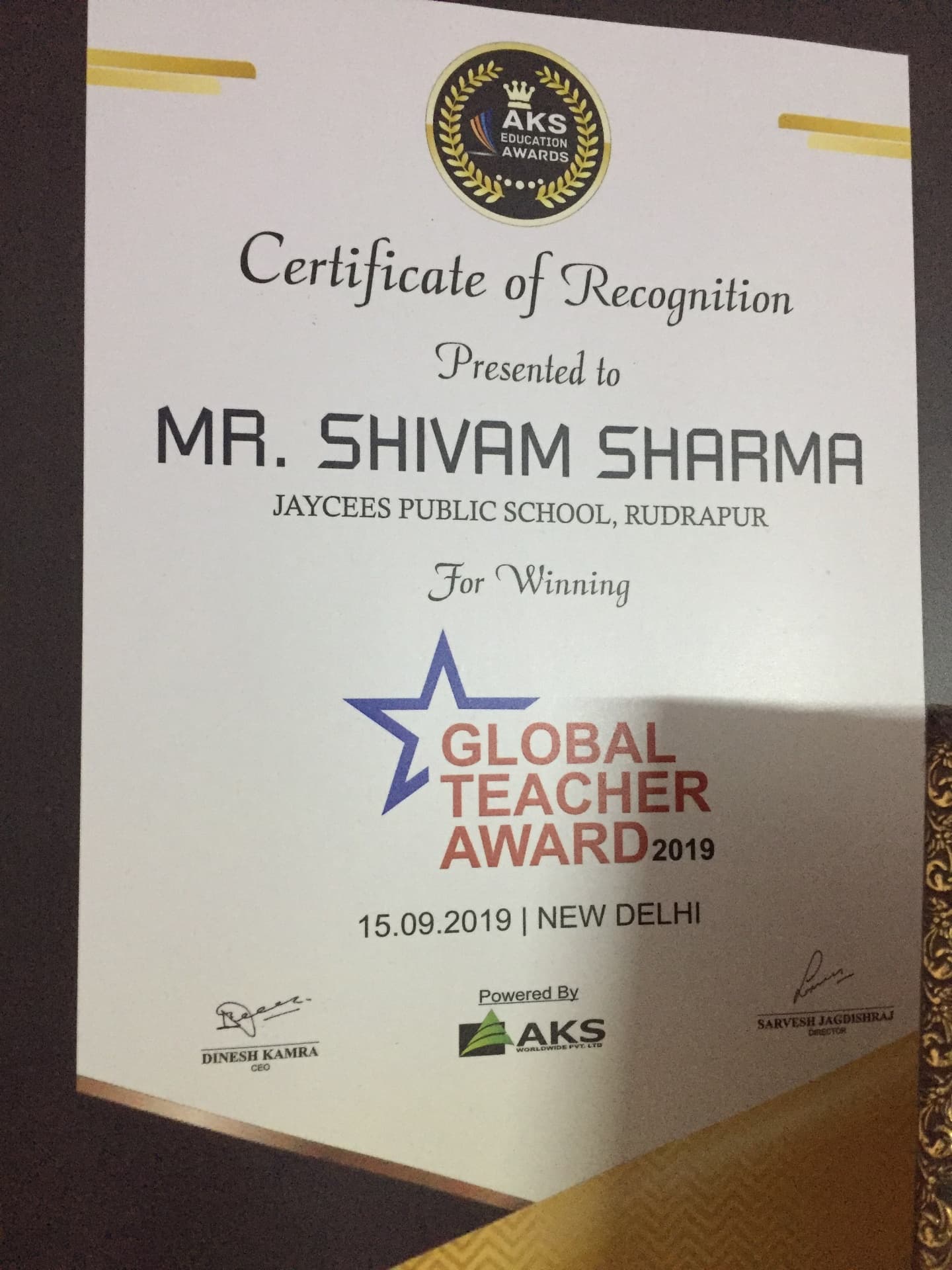 SHIVAM graduated from ROHAILKHAND