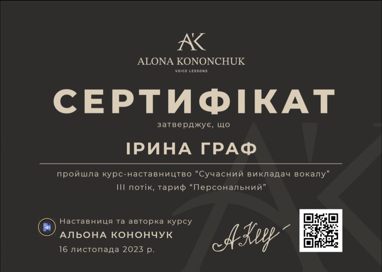 Iryna graduated from Luhansk Taras Shevchenko National University (Poltava, Ukraine)