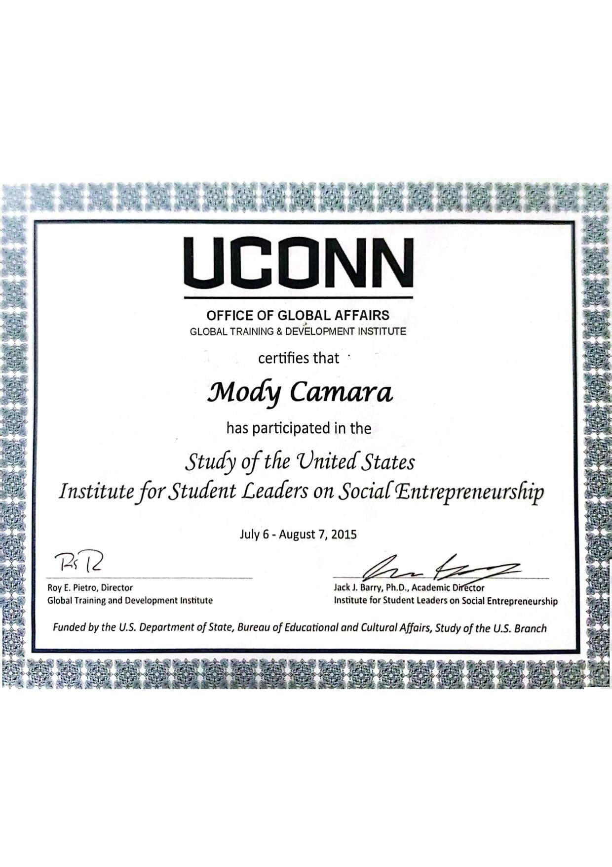 Mody graduated from University of Bamako