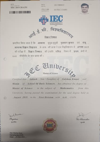 Aakash graduated from University of delhi