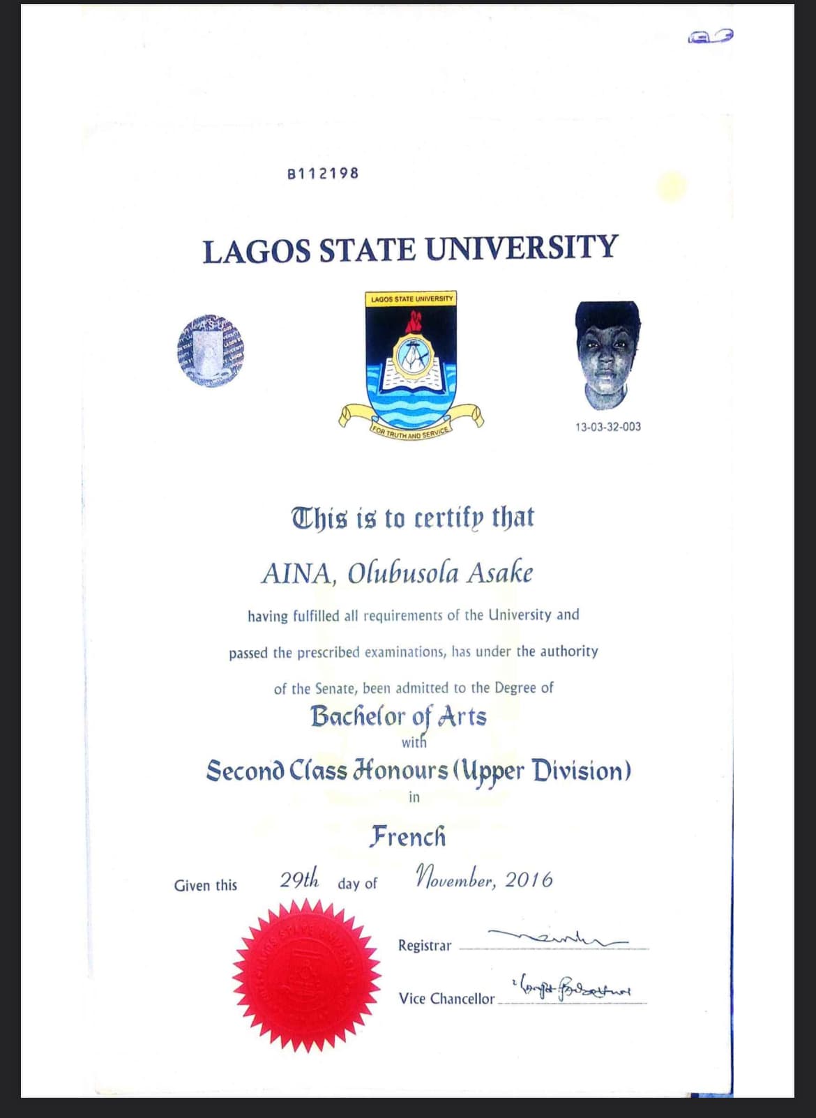 BEE graduated from LAGOS STATE UNIVERSITY