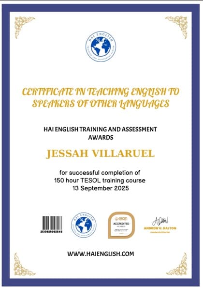 Jessah graduated from Capitol University