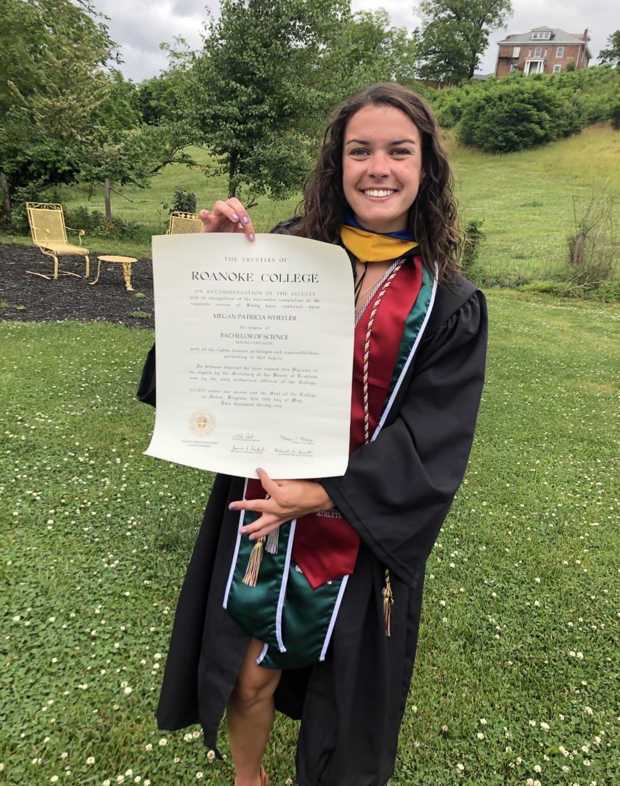 Megan graduated from Roanoke College