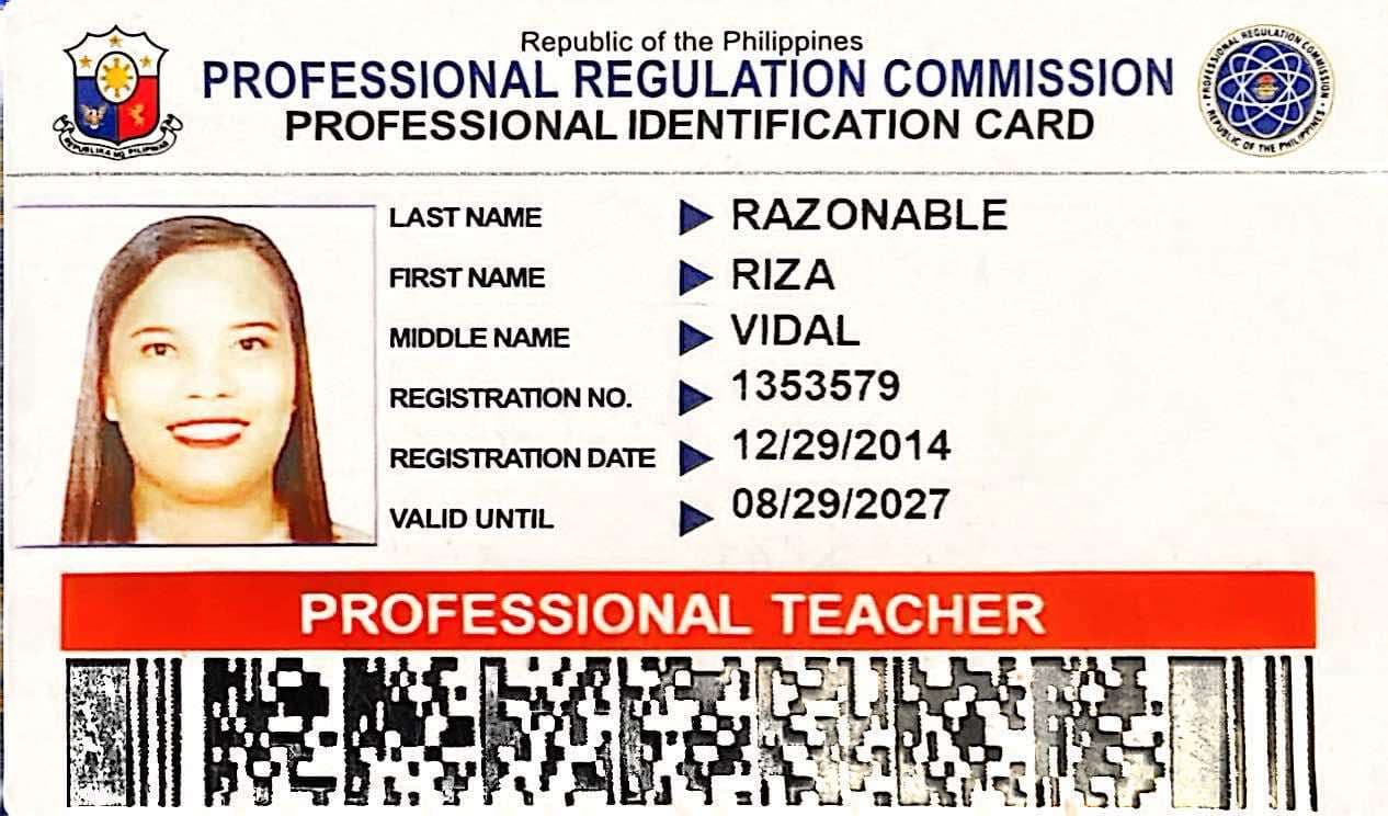 Riza graduated from Davao Oriental State University