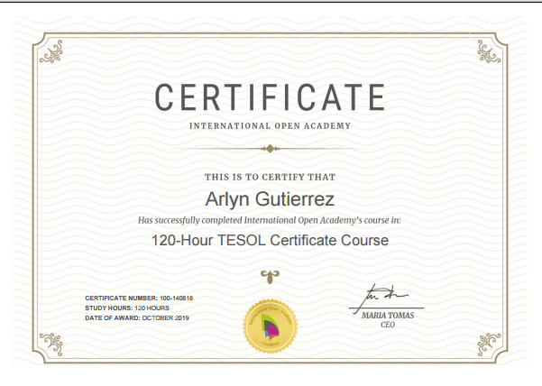 Arlyn graduated from Holy Angel University