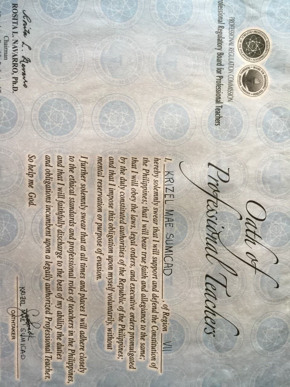 KRIZEL MAE graduated from Western Mindanao State University