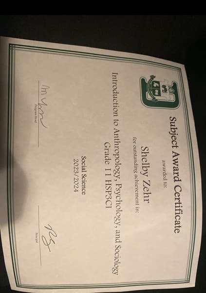 Shelby graduated from St David's