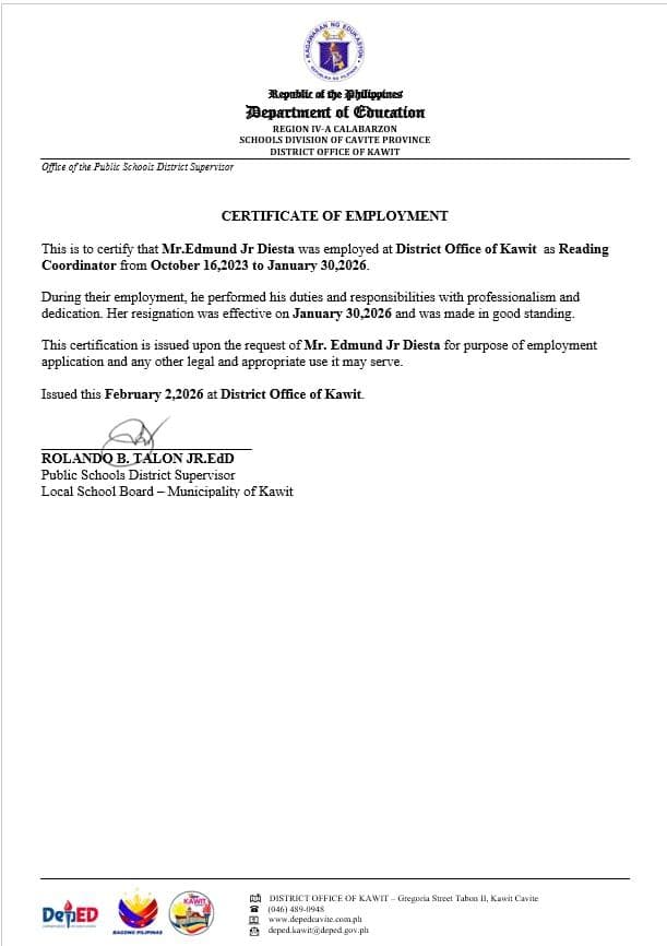 Edmund Jr graduated from Sorsogon State University