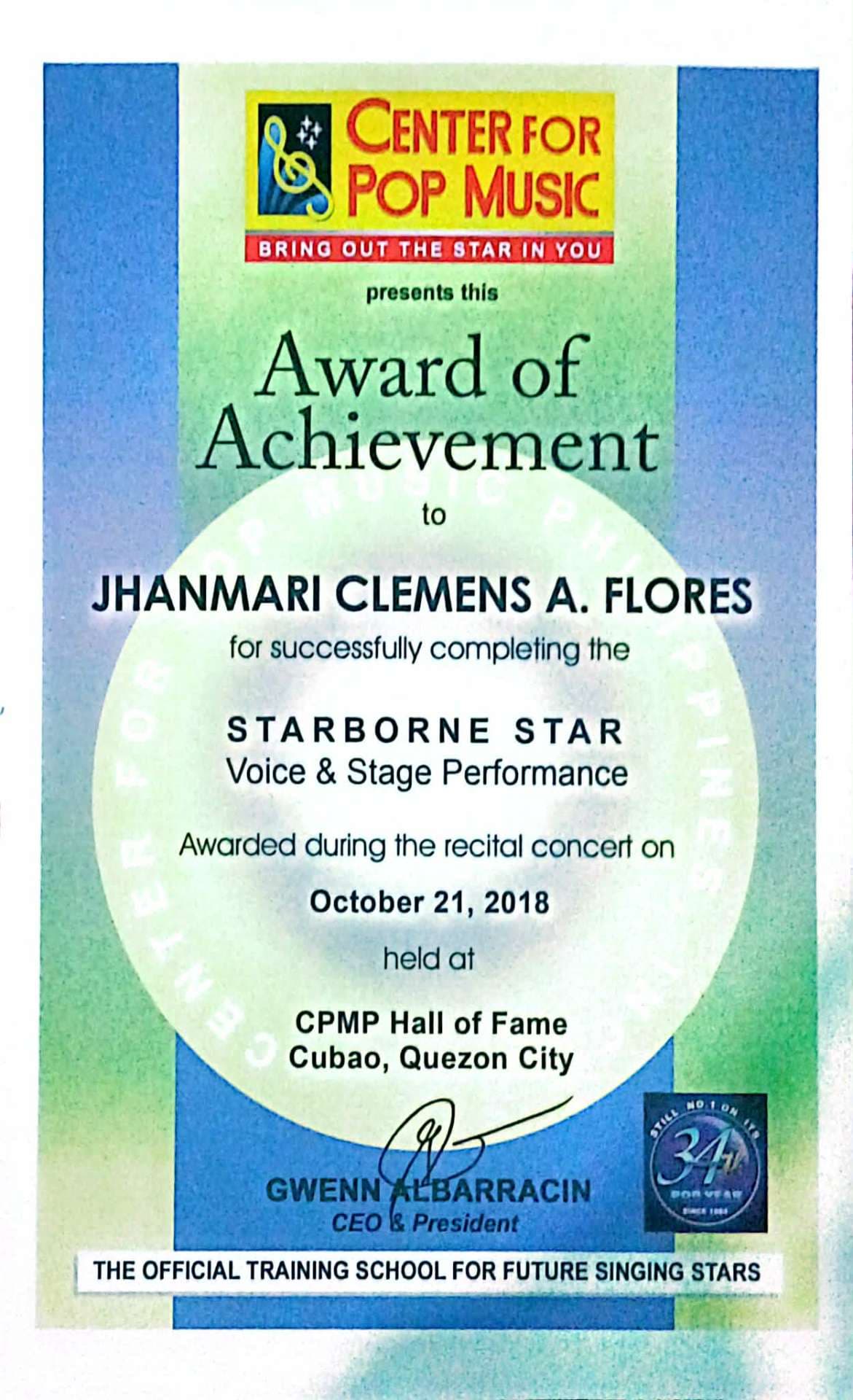 Jhanmari graduated from Emilio Aguinaldo College - Manila