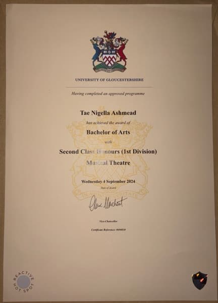 Tae graduated from Bristol Institute of Performing Arts