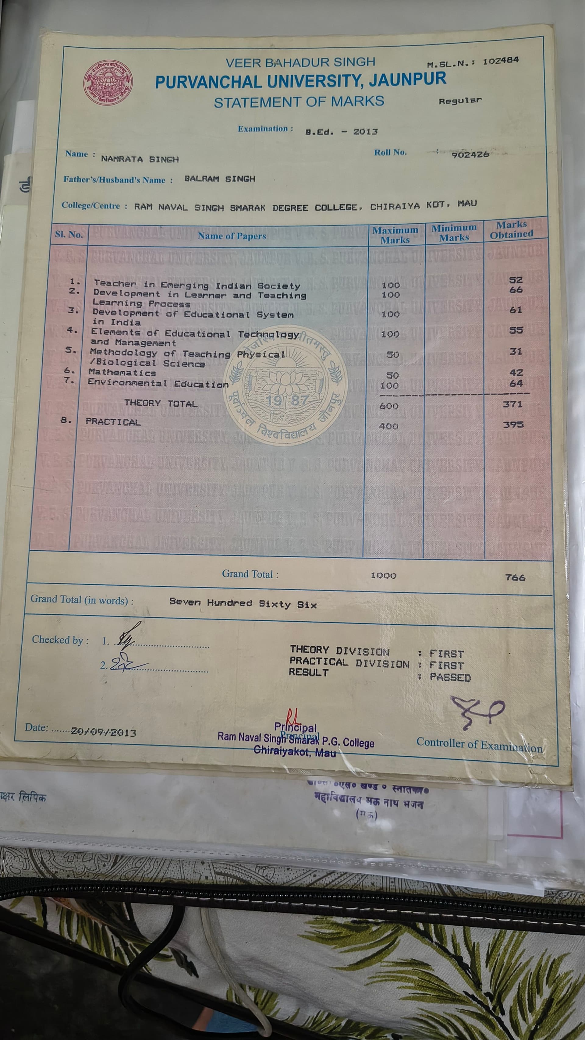 Namrata graduated from Veer Bahadur Singh Purvanchal University Jaunpur Uttar Pradesh