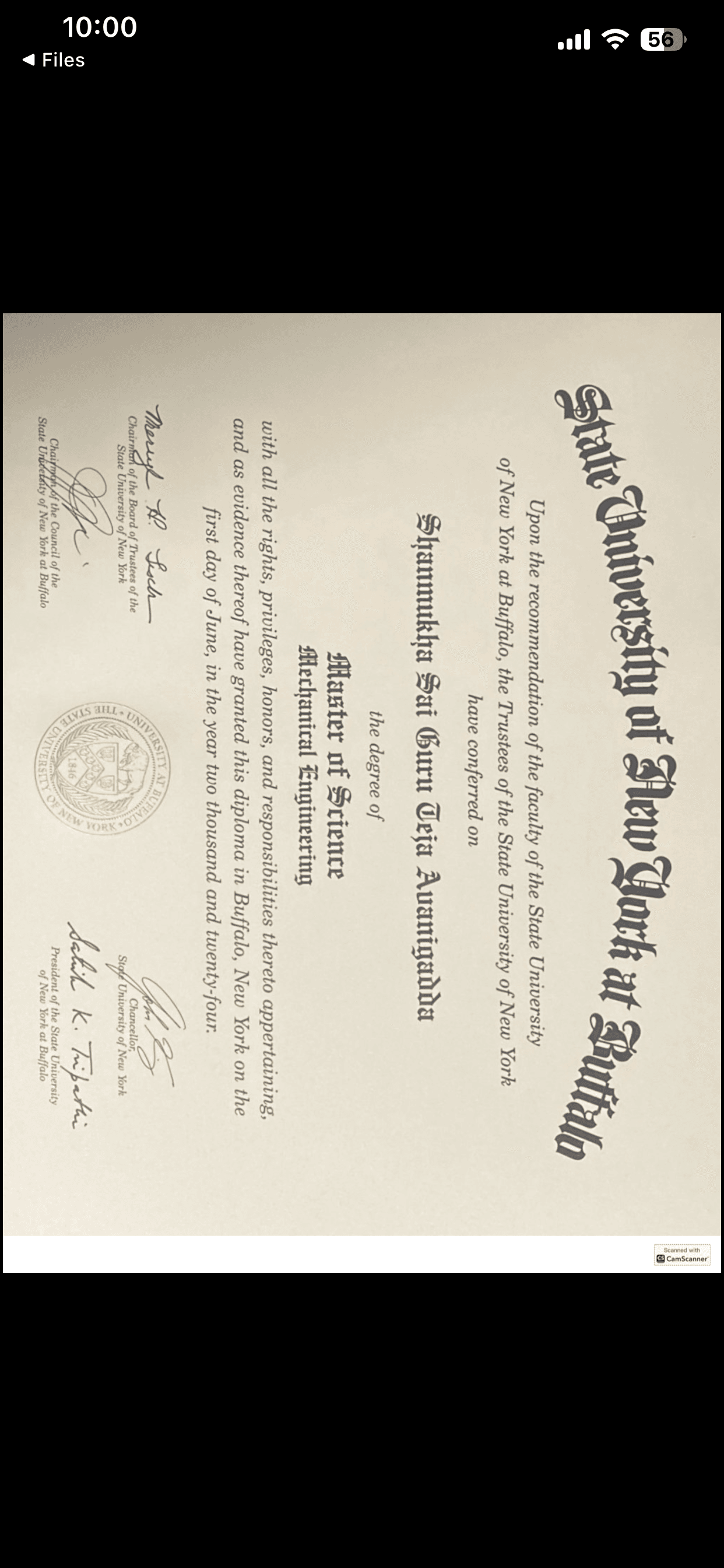 Guru Teja graduated from University at Buffalo