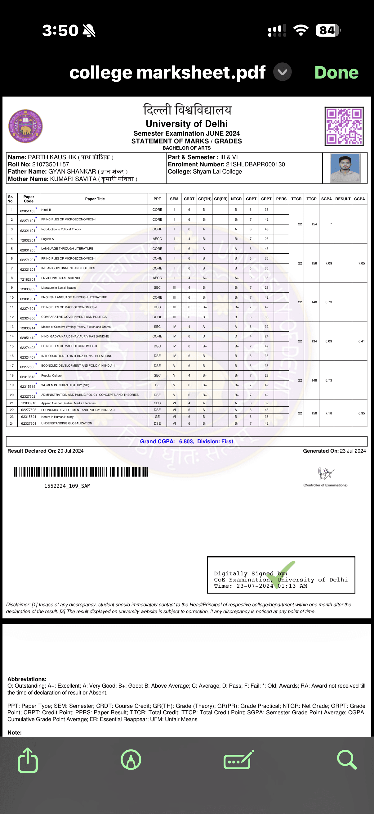 Parth graduated from University of Delhi