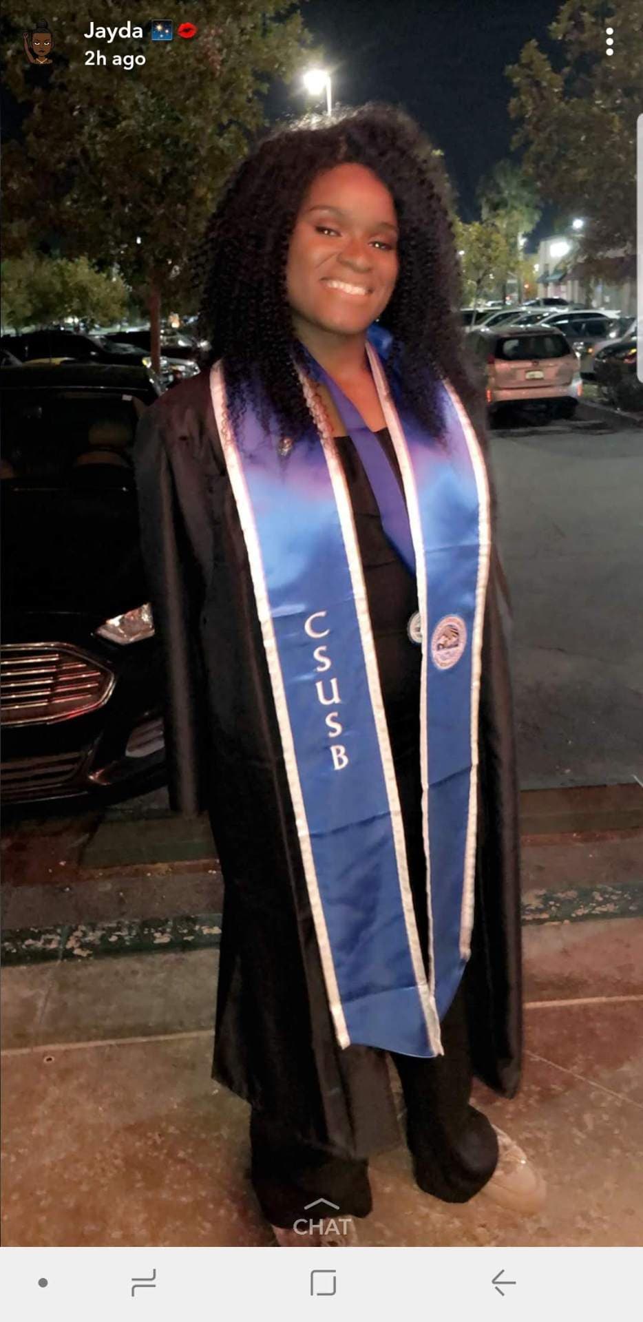 Jaz graduated from California State University of San Bernardino