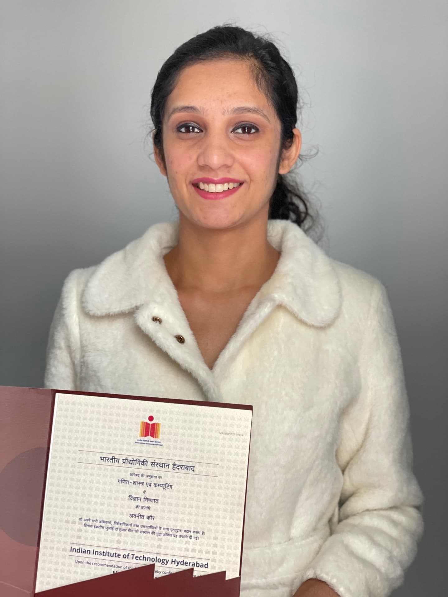 Avneet graduated from IIT Hyderabad