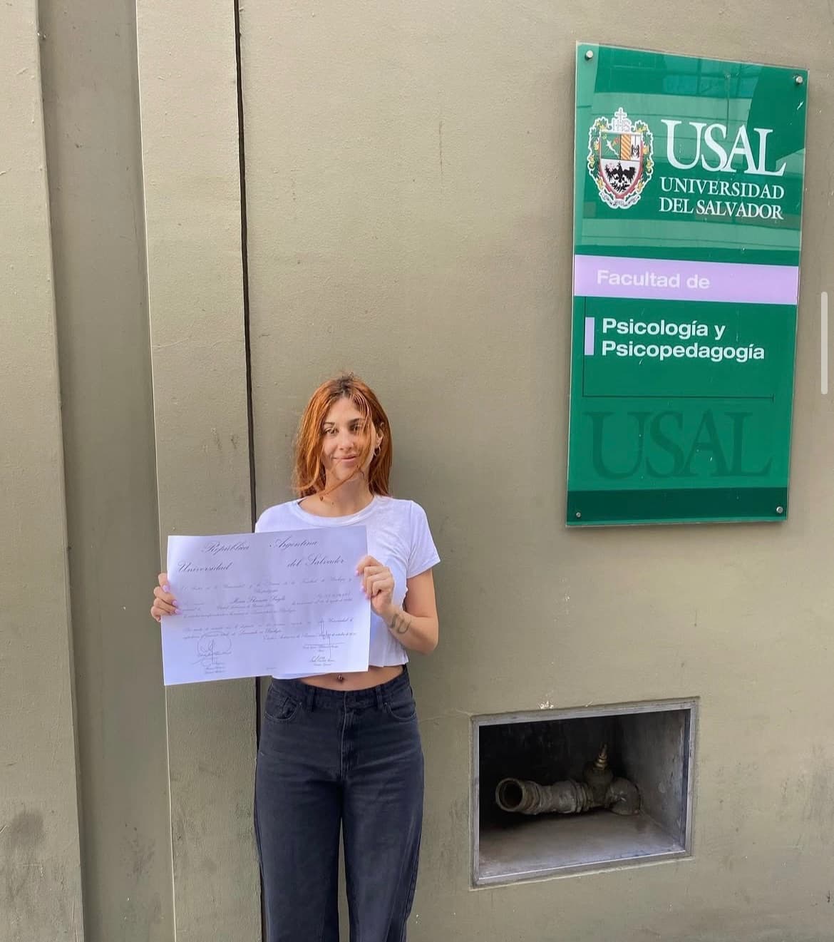 María florencia graduated from Universidad del salvador