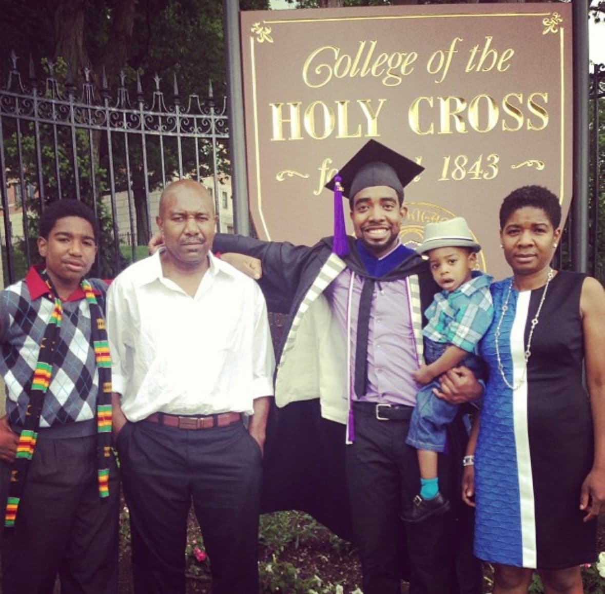 Yvon graduated from College of the Holy Cross