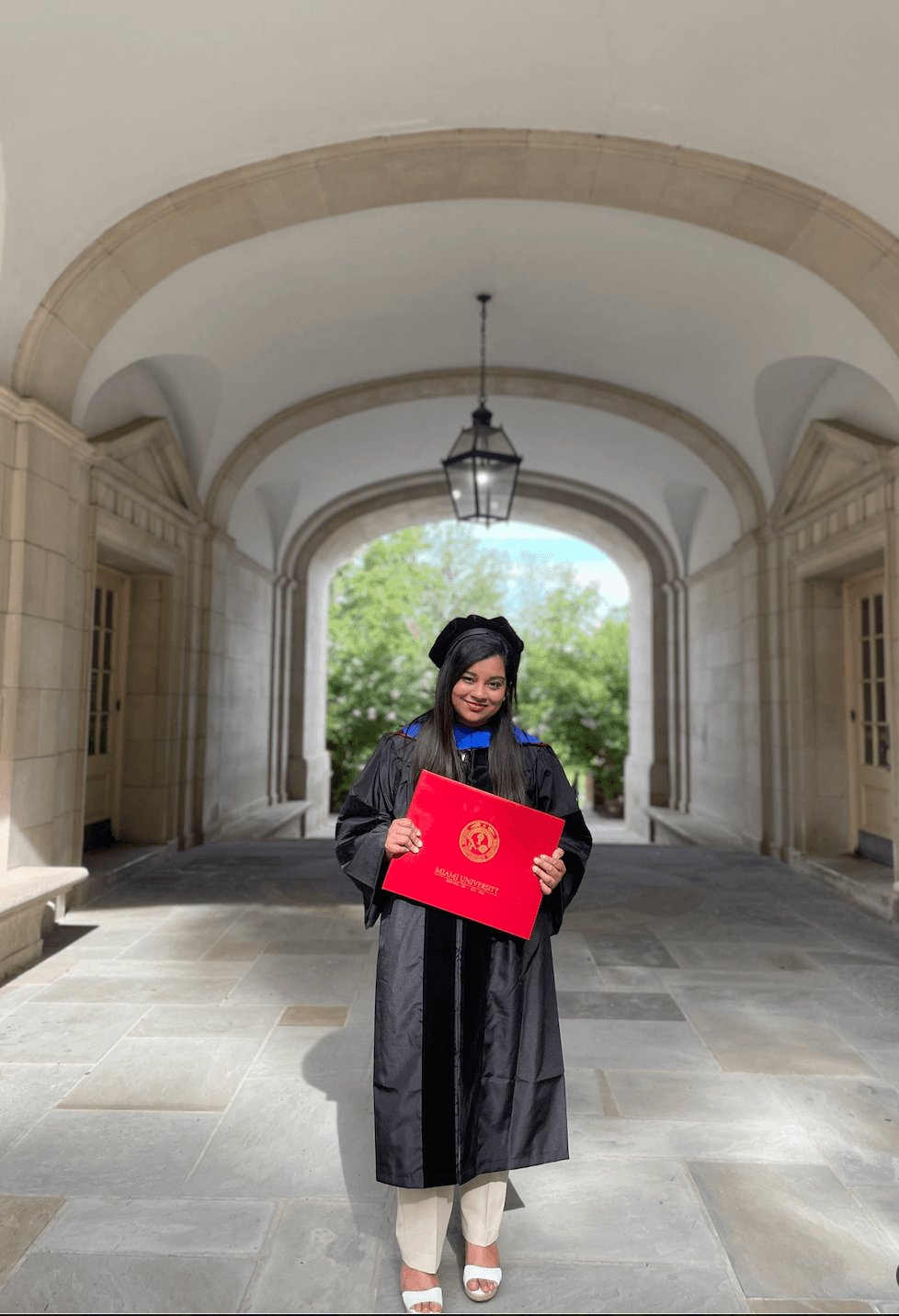 Monica graduated from Miami University