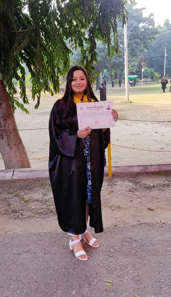 Neha graduated from Panjab university