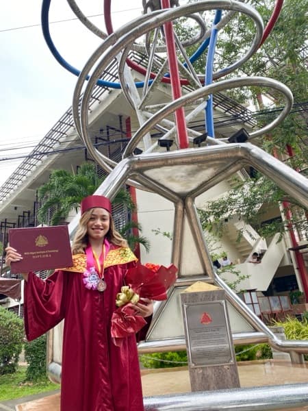Michelle Mae graduated from Mindanao State University - Iligan Institute of Technology