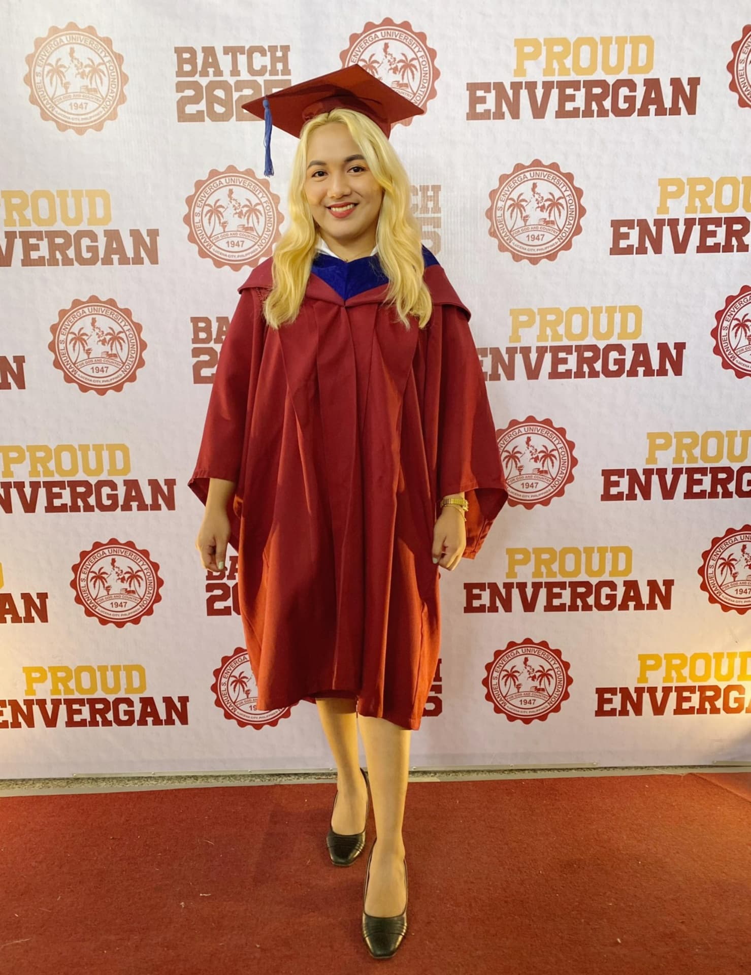 Bell graduated from Manuel S. Enverga University Foundation